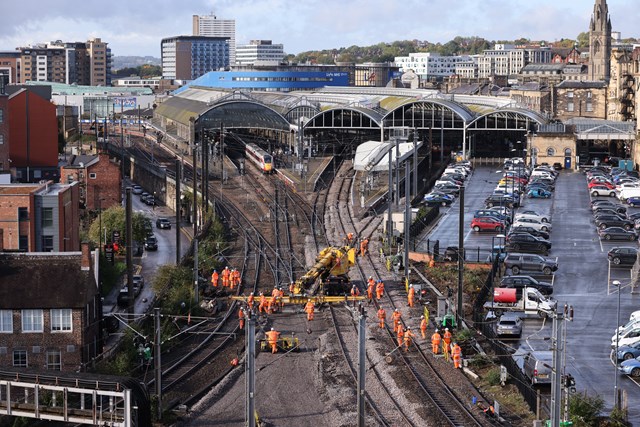 Newcastle track upgrade 2. Photo credit: LNER