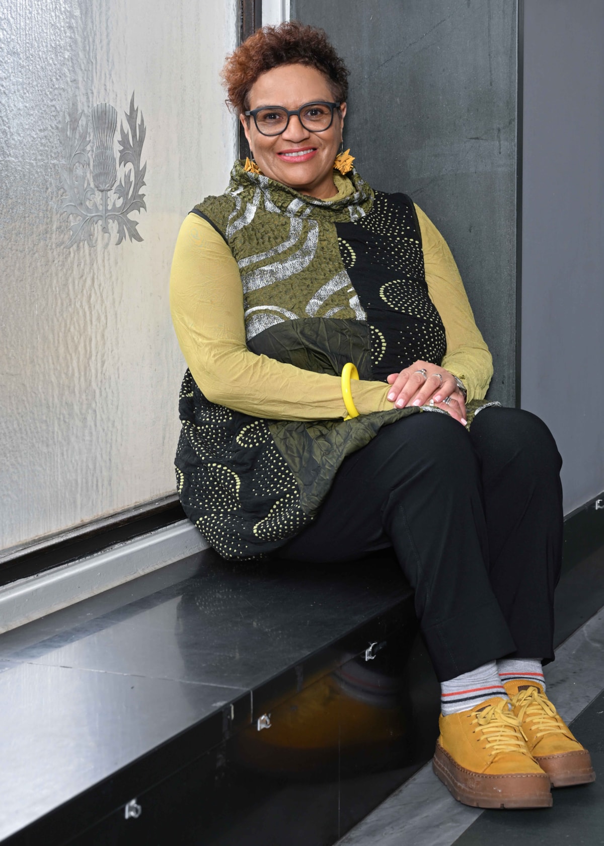 Poet and novelist Jackie Kay at the National Library of Scotland. The National Library has acquired her literary archive for the national collections. Credit: Neil Hanna