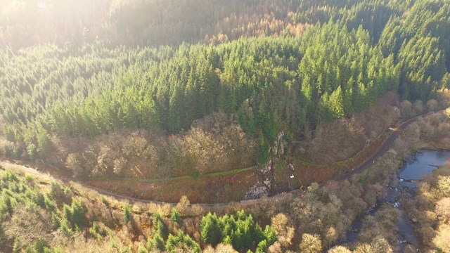 Wales - repair work takes place on Conwy Valley Line at Blaenau Ffestiniog