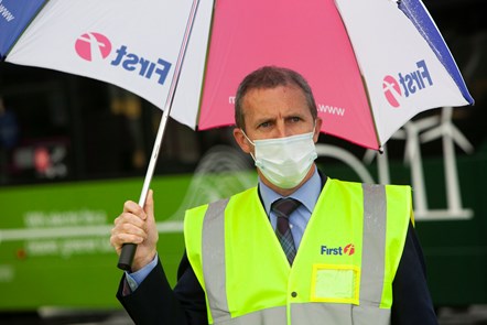 Michael Mathieson MSP gets a tour of new EV charging hub site at First Bus' flagship Caledonia Depot