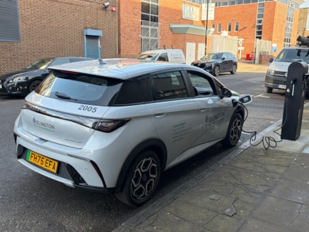 A charging point for electric vehicles in use in Islington