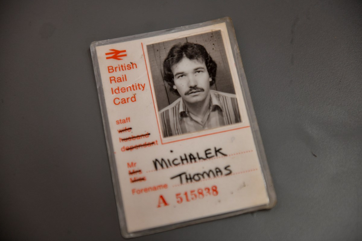 Tommy Michalek's British Rail ID card from when he first joined railway