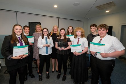Our young musicians with Linda McAulay-Griffiths and Julie Carrie