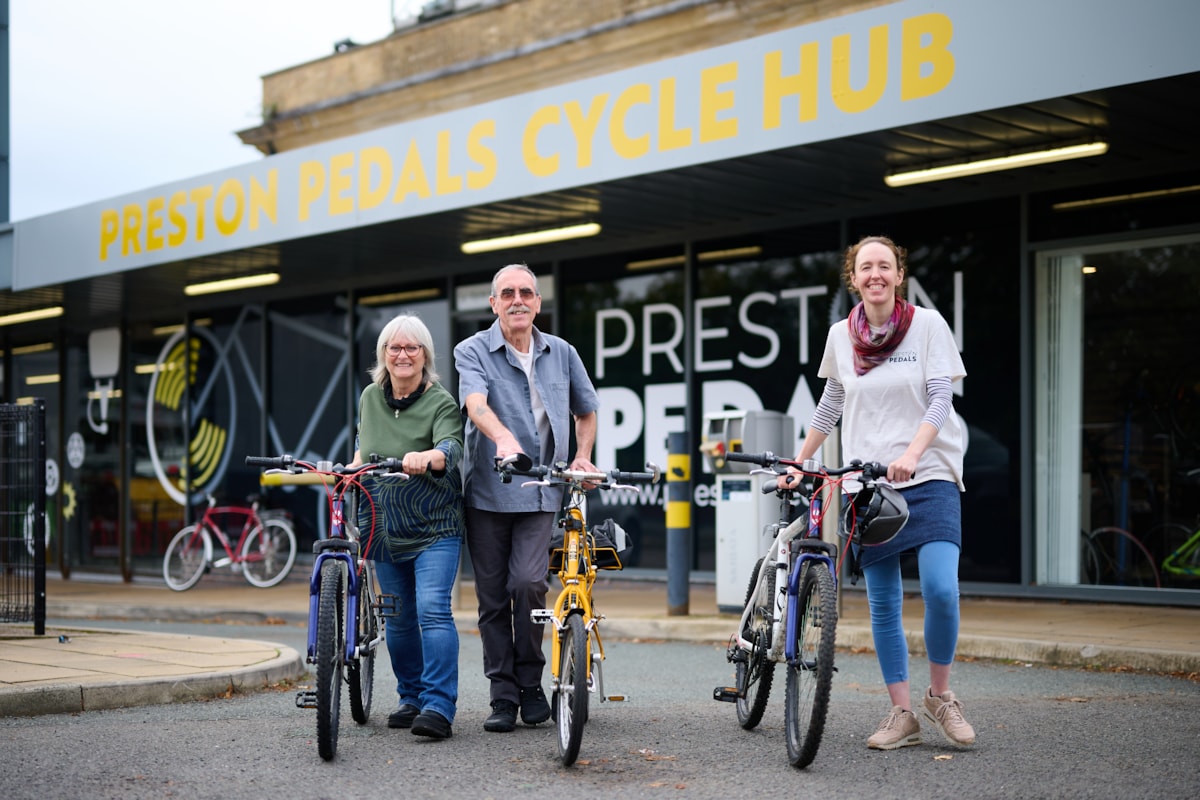 Left to Right: Preston Pedals Directors, Julie Ridley, Mike Moran, and Fran Ibison