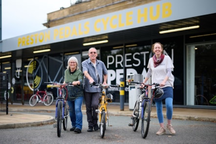 Left to Right: Preston Pedals Directors, Julie Ridley, Mike Moran, and Fran Ibison