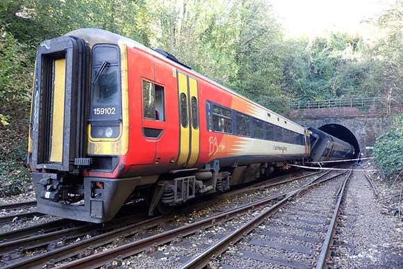 RAIB Interim report: Collision between passenger trains at Salisbury Tunnel Junction, 31 October 2021: Salisbury Tunnel jn-2