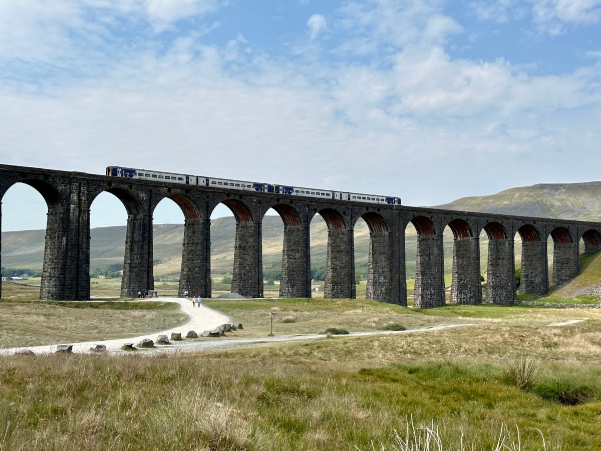 An image of the Ribblehead Viaduct on the Leeds-Settle-Carlisle line