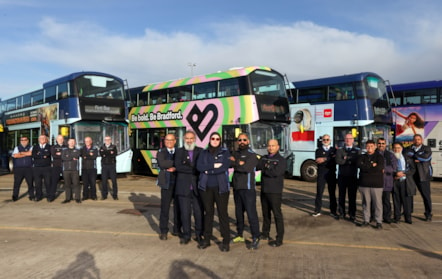 Bradford team with BD2025 bus   fleet 4