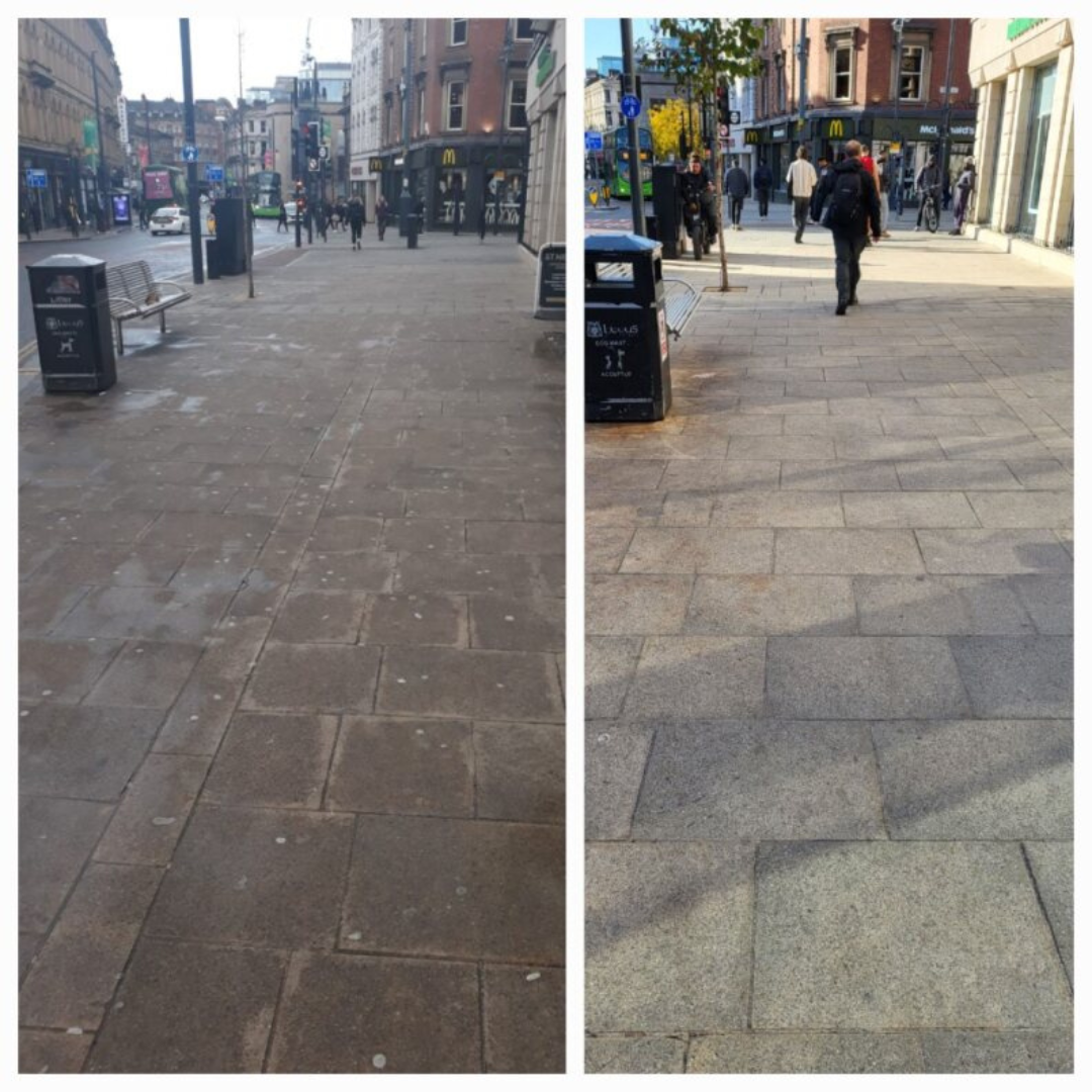 Before and After Boar Lane-Briggate Chewing Gum Task Force