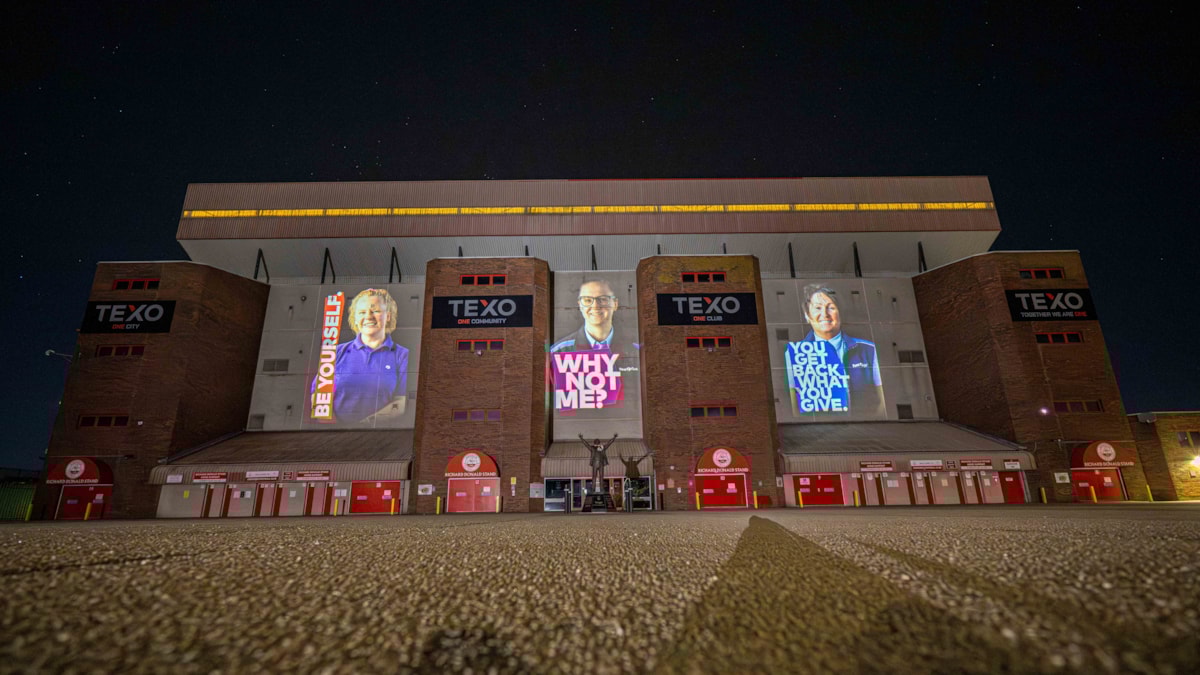 Projections on Pittodrie Stadium, Aberdeen