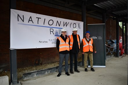 Left to right, GWR Business Development Portfolio Director Tom Pierpoint, Reading Borough Council's Lead Councillor for Climate Strategy and Transport, Tony Page, and Network Rail Project Manager Gerry Quinn