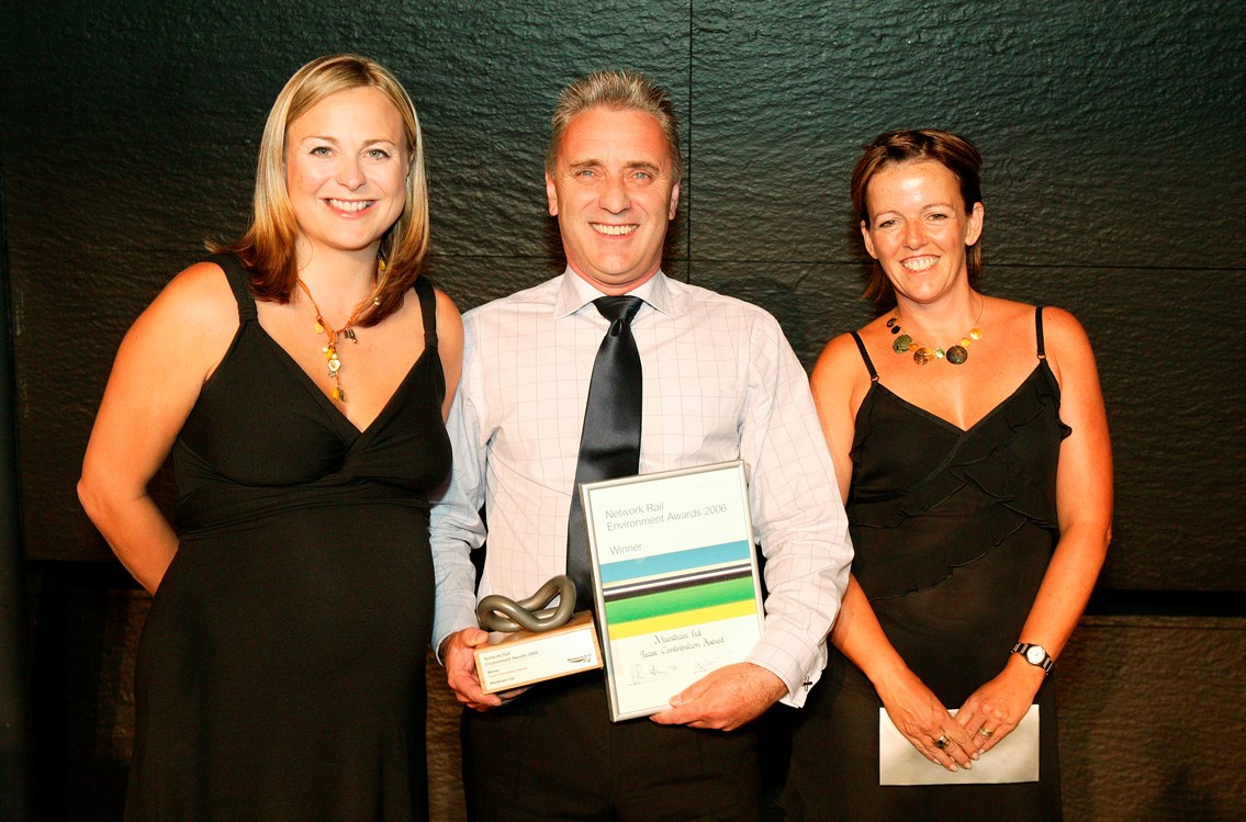 Team Contribution Award winner - Neville Hill Depot team from Main Train: Presented the Depot Manager, Barry Evans by Philippa Forrester and Dr Sally Uren, Forum for the Future. The Neville Hill Depot team from Main Train impressed the judges with the way it embraced the implementation of an environmental management system. The team has developed its own processes to minimise the impact of noise and fumes on the local community as well as developing recycling facilities on site.