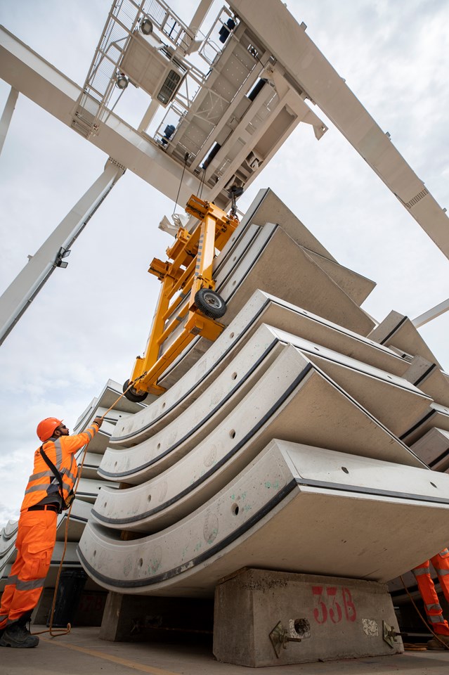Tunnel segment yard at the Long Itchington Wood Tunnel site4