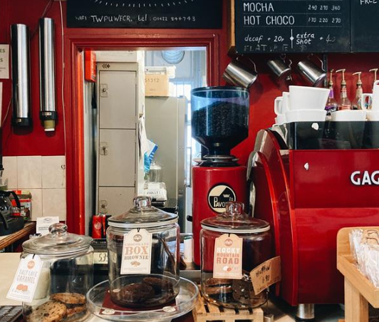 The coffee station at Hebden Bridge