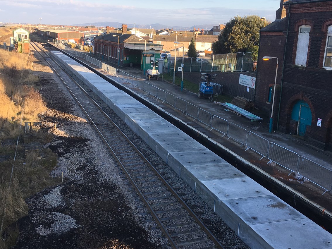 Upgrade work at Abergele and Pensarn station including a platform extension is ongoing