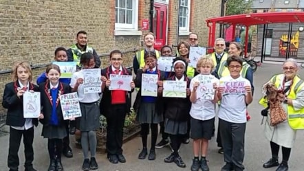 Dog fouling posters design by school pupils