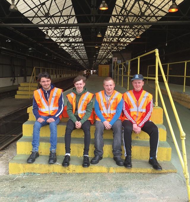 Rail Ambassadors Scheme 2: Rail Ambassadors Dan Partridge, Ryan Williams, Gethyn Nightingale and Jake Tipper.