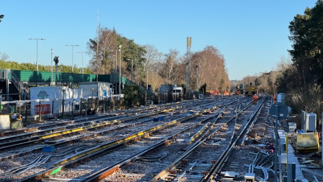 WESSEX: Network Rail completes festive railway upgrades: Brookwood (image taken 3 January 2025)