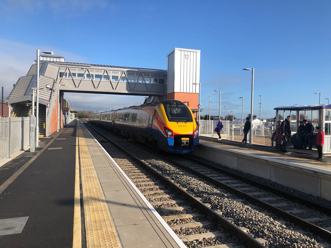 New, longer platform opens at Market Harborough railway station February 2020