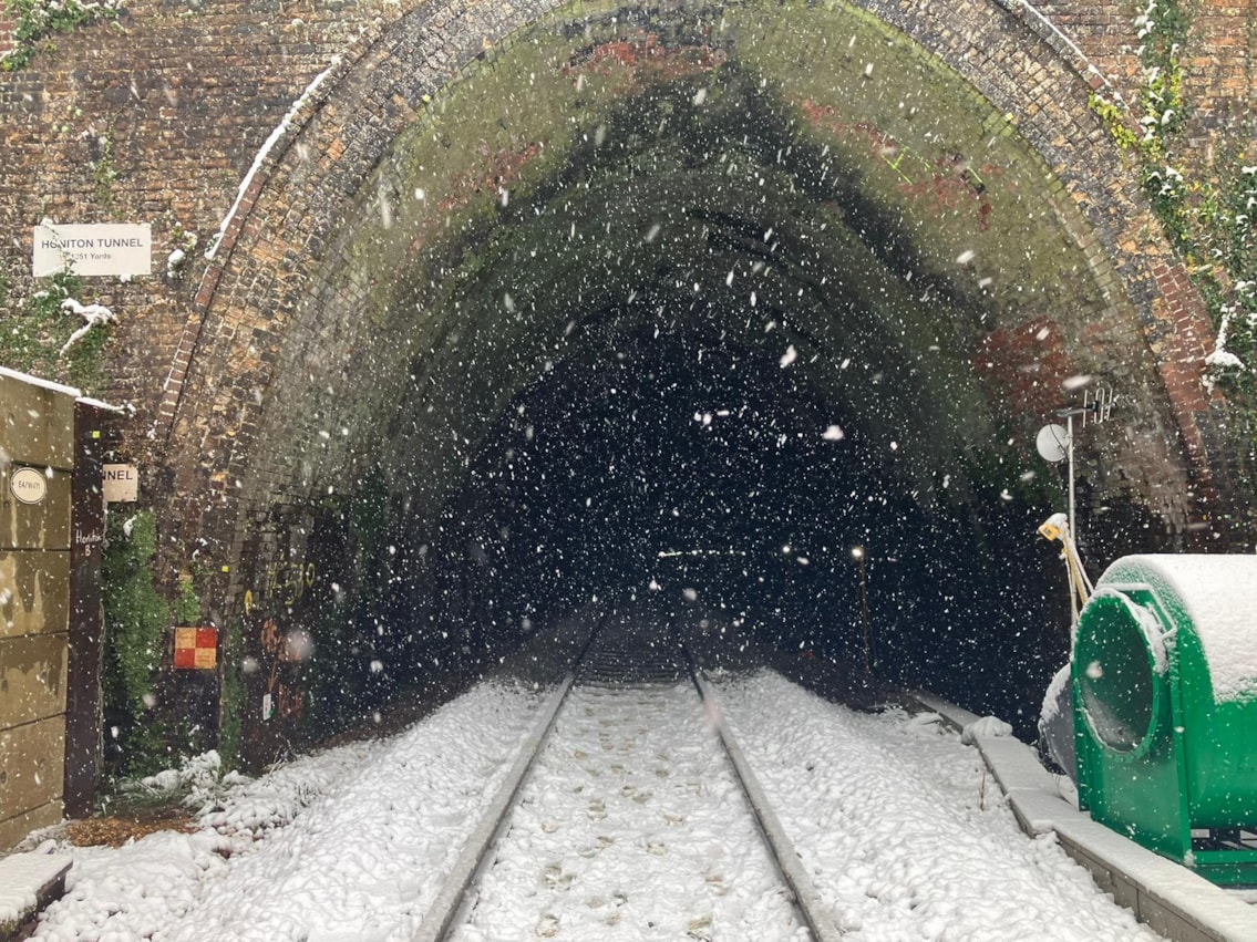 Honiton Tunnel works in the snow (4)