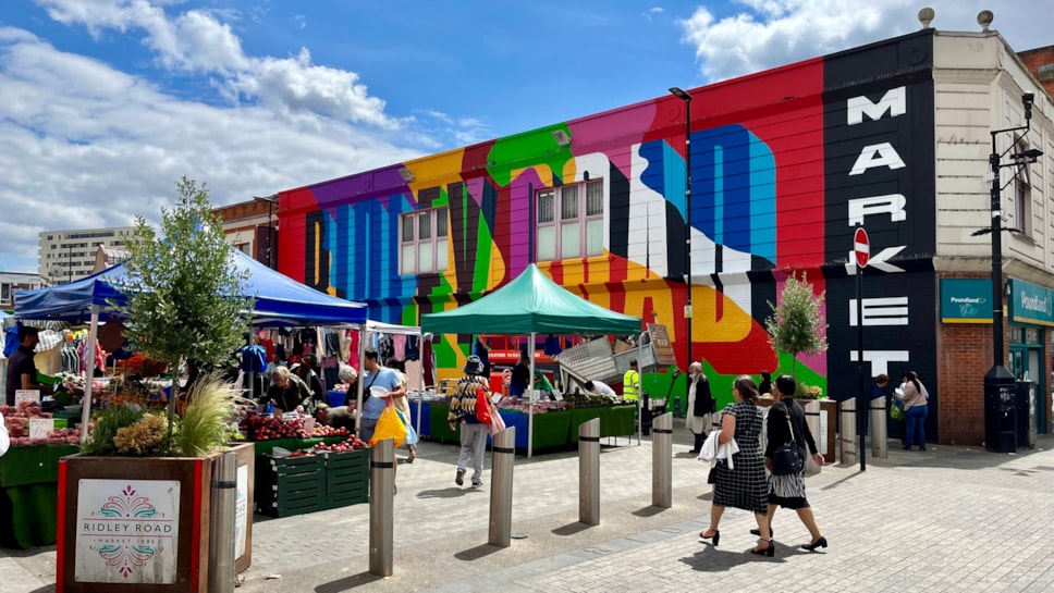 Ridley Road market in Dalston