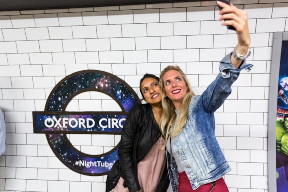 Night Tube marks 10 years of keeping London moving after dark: TfL Image - Oxford Circus Night Tube