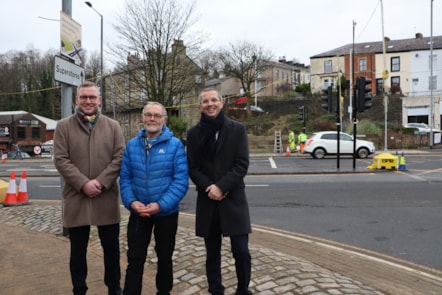 From left, Councillors Scott Smith, Nick Harris and Aidy Riggott visited the site