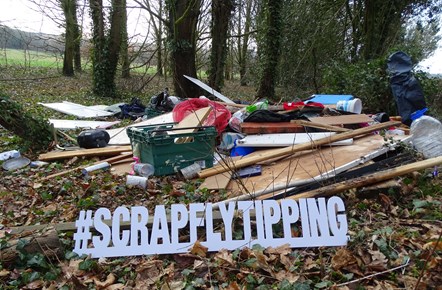 scrap fly tipping sign