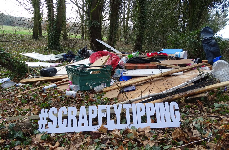 scrap fly tipping sign