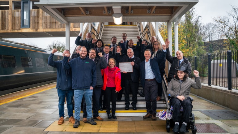 Access for All at St Erth as new footbridge with lifts is officially opened