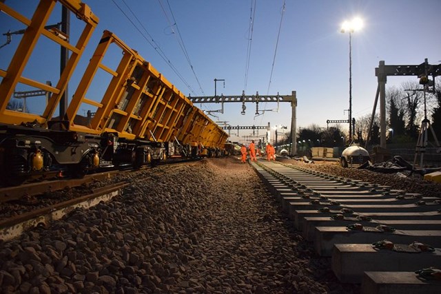 Countdown to Christmas: two weeks to go until Network Rail’s major upgrade work begins: Track renewal work