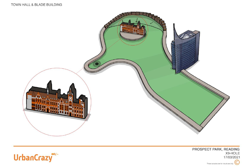 Concept design for Prospect Park mini-golf