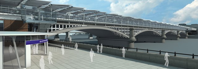 Blackfriars Bridge and South Bank entrance