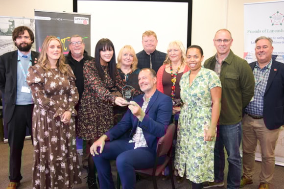 Gary North and the finalists at the awards ceremony