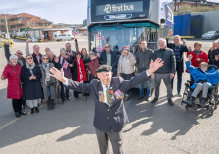 Ken Cooke with York Veterans Group and bus 3