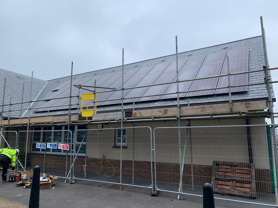 Installation of solar panels at Ysgol y Frenni