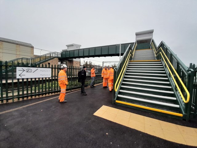New footbridge opens at Royston station, Network Rail (2): New footbridge opens at Royston station, Network Rail (2)