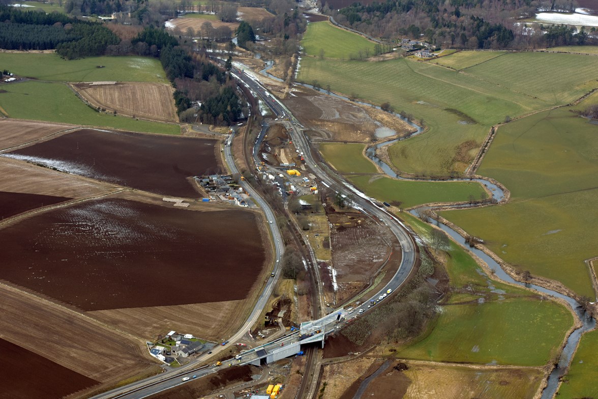 Inveramsay Bridge nearing completion - aerial 3