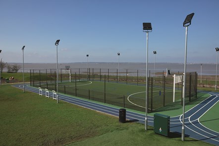 Outdoor multi-sport court
