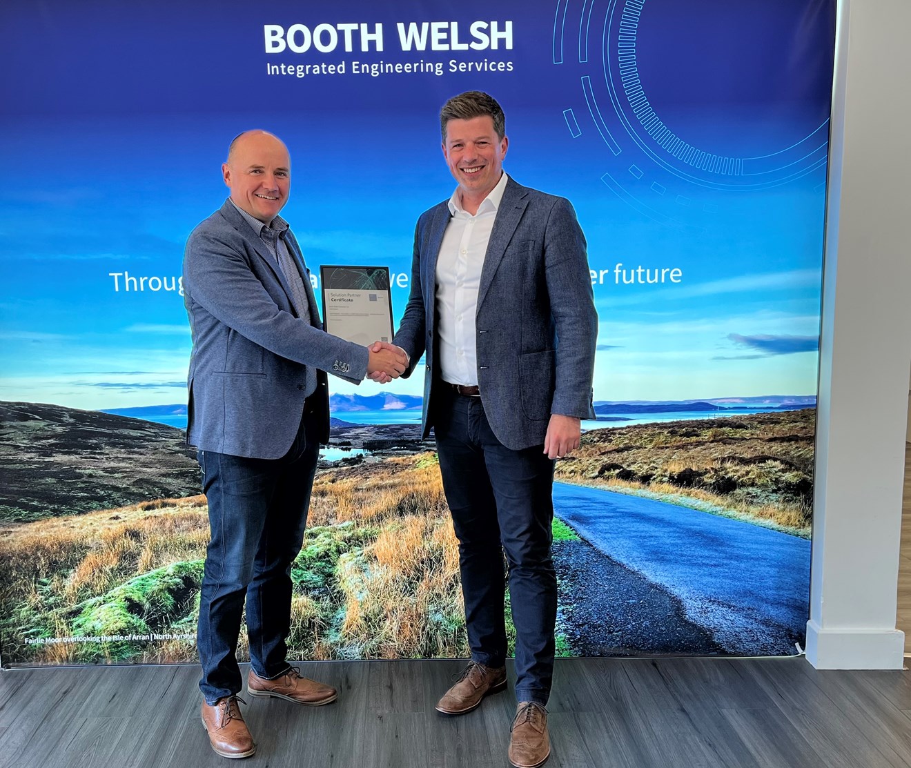Siemens approves first UK partner for latest process control technology platform: Hugh Welsh - Booth Welsh and Steve Leech - Siemens