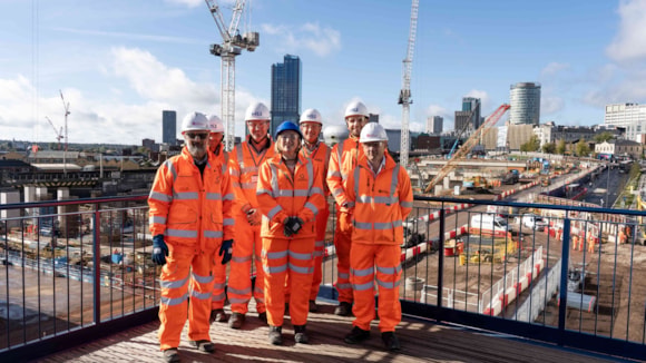 Metro extension work starts on HS2 Curzon Street Station site: Curzon Street Tram handover to TfWM 24009 small