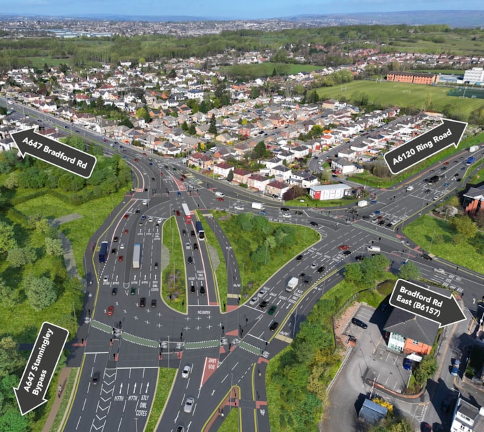 Dawsons Corner aerial visualisation with road names: Dawsons Corner aerial visualisation with road names