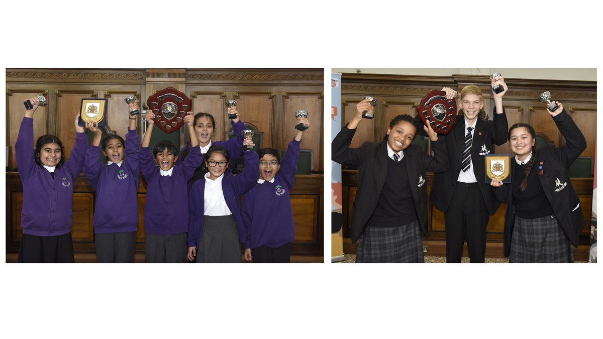 The winners were Barden Primary School, who spoke about vaping; and Balshaw's Church of England High School, who debated crime and poverty