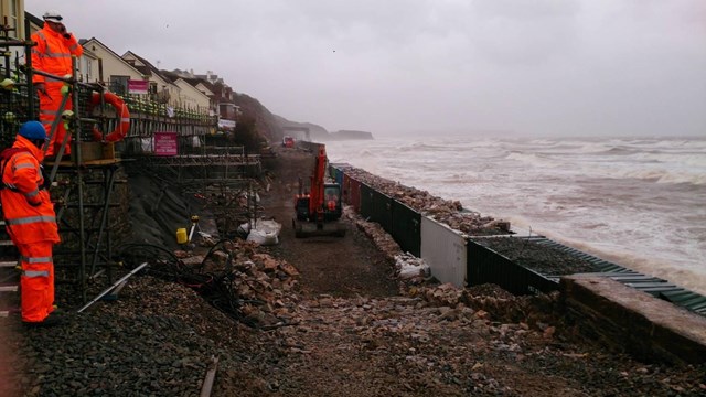 Dawlish - damage before the 14th Feb storms: Dawlish - damage before the 14th Feb storms