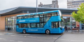 Electric Bus during a trial in Leicester