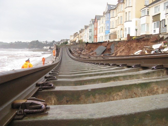 World leading engineers on site as Network Rail works to safeguard vital route to the South West: Dawlish - the original breach