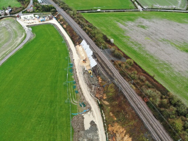 Work begins to reinstate railway test site in Leicestershire after a landslip forced line to close: Engineers repairing a landslip at Old Dalby Test Track, Network Rail (1)