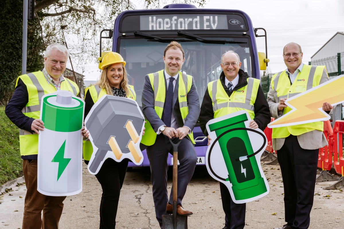 Work starts at Hoeford depot to bring electric buses to Hampshire and Portsmouth