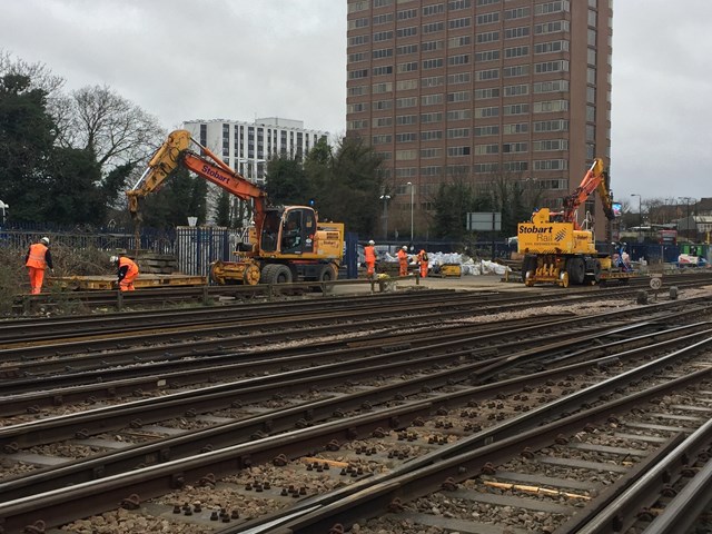 Engineers working on the Victoria Resignalling scheme: Engineers working on the Victoria Resignalling scheme