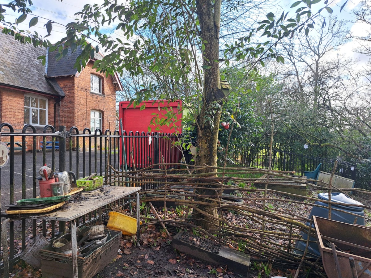 Gardening tools at Howick Church of England Primary School.jpg